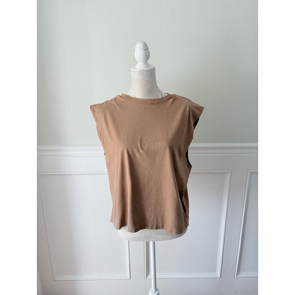 H&M Tan Sleeveless Top L Excellent Condition - Picture 1 of 4